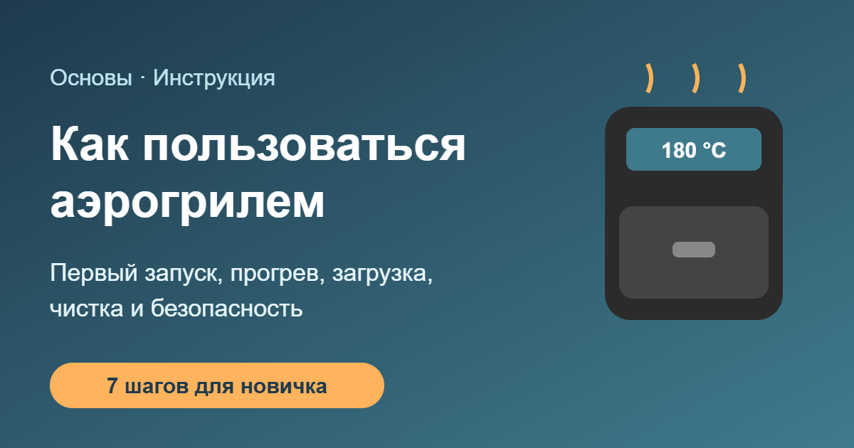 Как пользоваться аэрогрилем — инструкция для начинающих, обложка