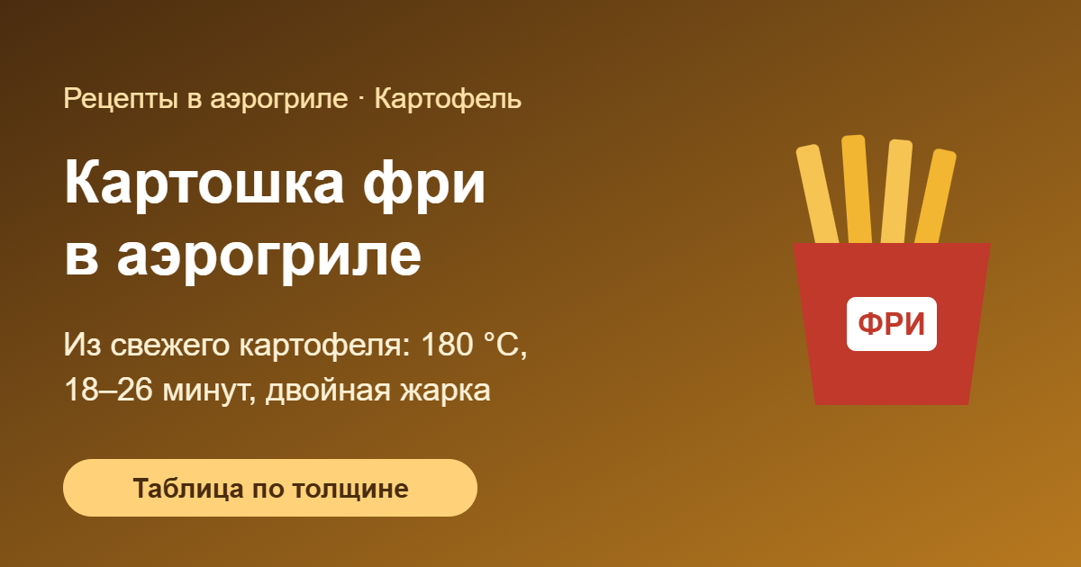 Картошка фри в аэрогриле — обложка
