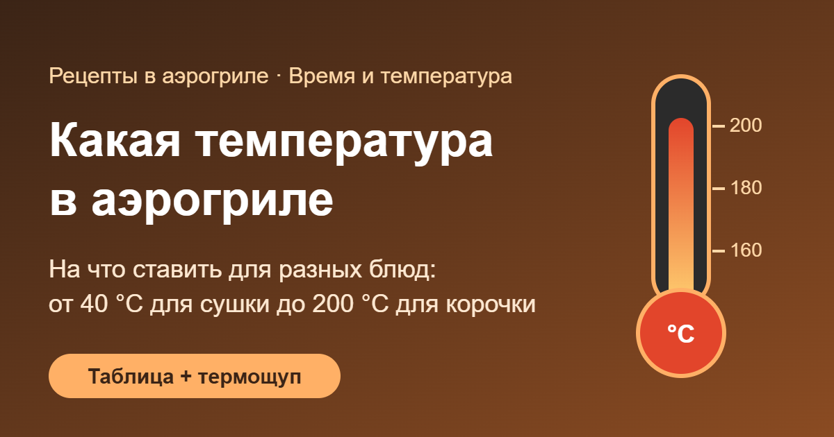 Какая температура в аэрогриле — обложка